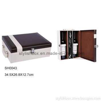 New Large PU Wine Carrier for Two Wine Bottles (SH0043)